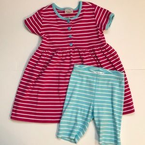 Hanna Andersson playdress & shorts set size 110